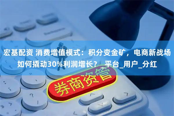 宏基配资 消费增值模式：积分变金矿，电商新战场如何撬动30%利润增长？_平台_用户_分红